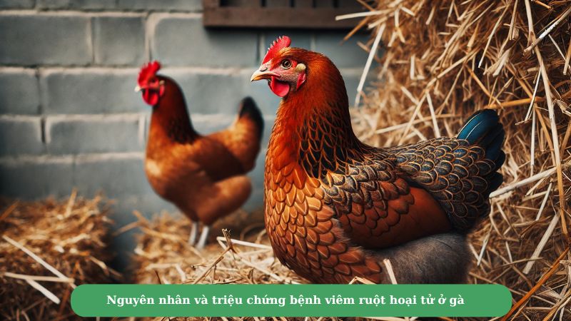 Nguyên nhân và triệu chứng bệnh viêm ruột hoại tử ở gà