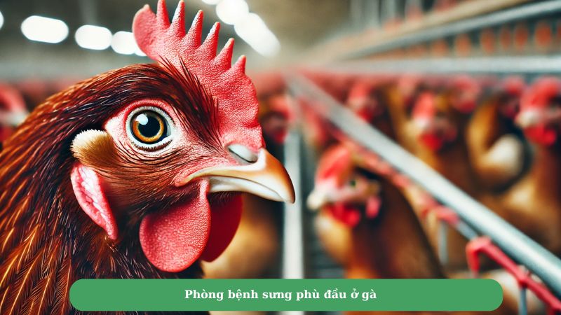 Phòng bệnh sưng phù đầu ở gà