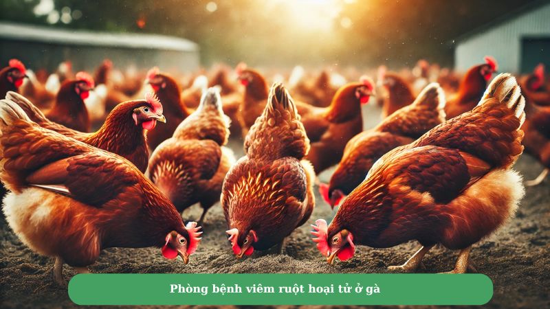 Phòng bệnh viêm ruột hoại tử ở gà