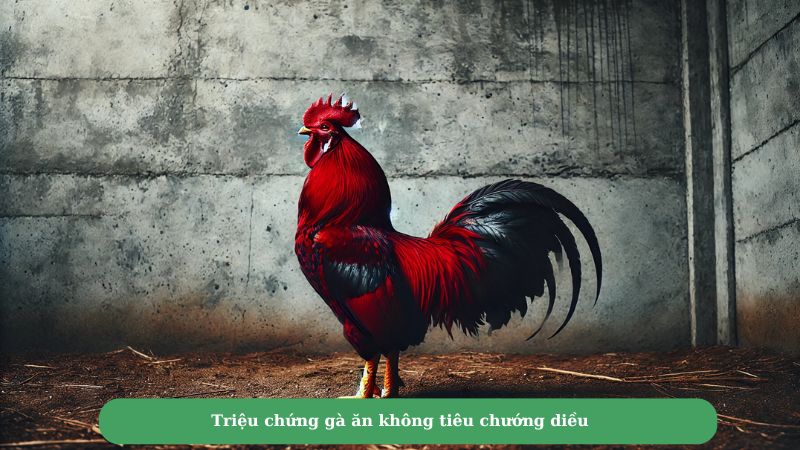 Triệu chứng gà ăn không tiêu chướng diều